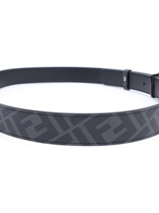 Fendi Belt Reversible Zucca Pattern Black Leather main image 5